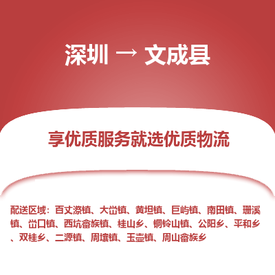 深圳到文成縣物流專線